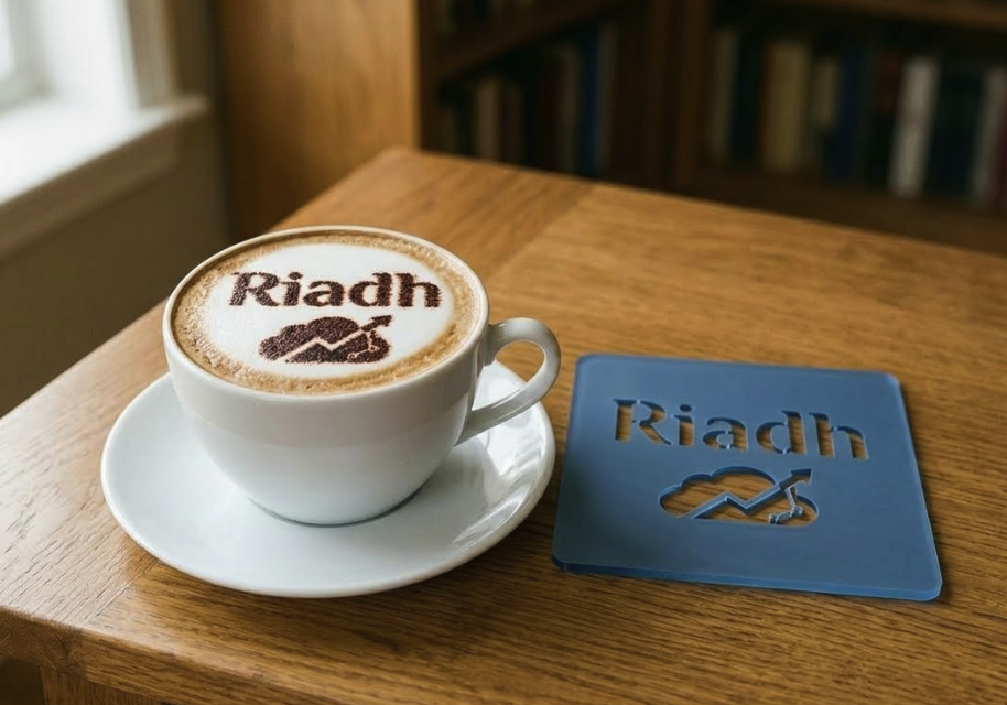 Personalised coffee stencil