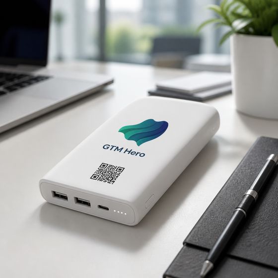 Personalised power bank with QR code